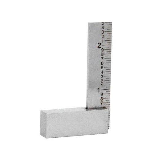 Machinist Square Tool 90-Degree Right Carpenter Measuring Tool Right Angle Ruler L-Type Square Ruler with Wide Base A 2