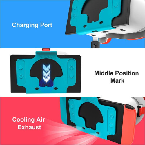 DEVASO 3D VR Glasses Secure Slot Design Virtual Reality Headset Precise Facial Contouring for   OLED(B)