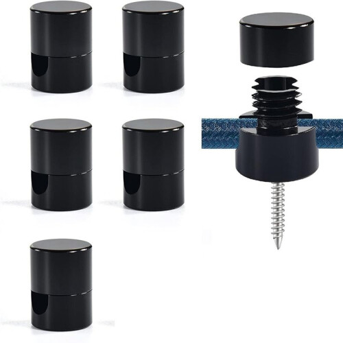 6 Pack Aluminum Chandelier Hook for Ceiling Hanging, Ceiling Hooks for Hanging Lights Black