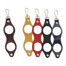 PU Leather Hollowed Out Casual Small Storage Pouch Hang Waist with Metal Buckle Bag