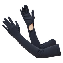 Women UV Long Sun Protection Gloves Touchscreen Arm Sun Driving Gloves UPF 50+ for Outdoor Sports Cycling Black