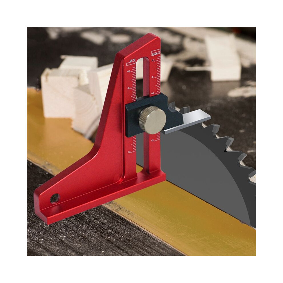 Height Gauge,Setup Adjustable Table Saw Depth Gauge - Aluminum Scales Diy Ruler Woodworking Height Measurement Tool 6031250357198
