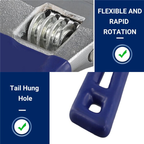 2PCS Universal Adjustable Wrench Large Opening Short Handle Multifunctional  Wrench Bathroom Tools 2