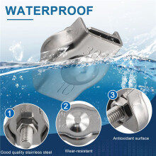 10Pcs Clamps, Wire Cord Clamps, Stainless Steel 304 Cable Clamps, Wire Rope Steel Cable Fixing Clip M10