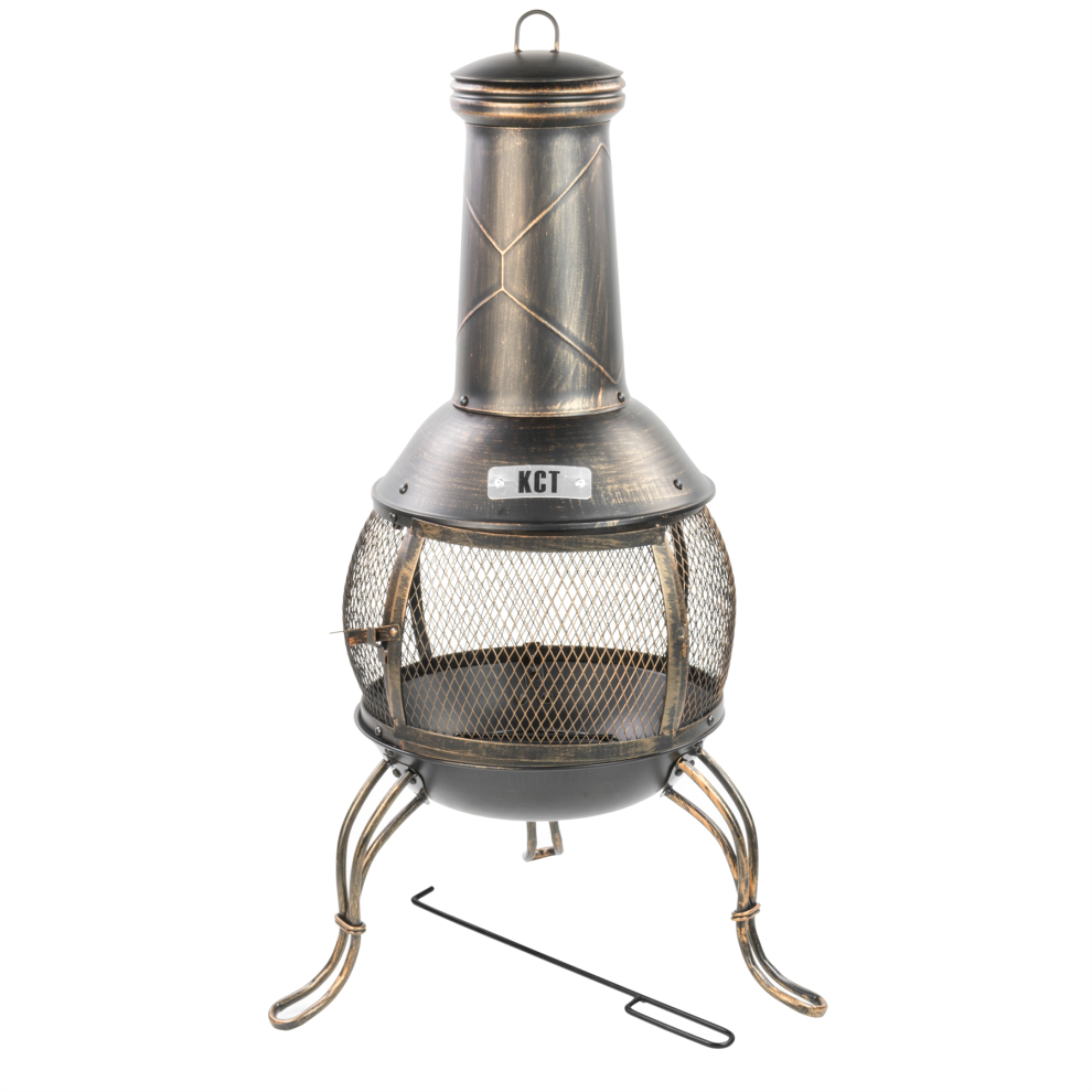 Kct Classical Chiminea Outdoor Garden Patio Heater Log Burner For Bbqs Camping