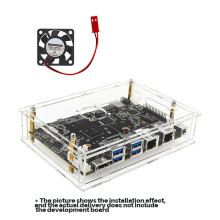 For Banana Pi F3 BPI-F3 Acrylic Case Transparent Shell Protective for Banana Pi BPI-F3 Development Board with Fan