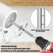 PVC Inside Cutter Tools Kit, Inside Pipe Cutter for PVC Pipe with Adjustable Depth Gauge Guide,for PVC/Wood/Soft Metal