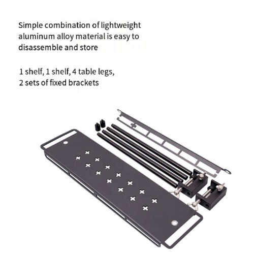 Storage Rack Folding Multi-Layer Rack Camping Tabletop Double-Layer Storage Rack Cutlery Rack Light Rack Long Style 2