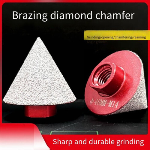 Brazing Diamond Chamfering Tool M14 Stone Floor Tile Ceramic Hole Expansion Drill Bit Conical Chamfering Grinding Header 1