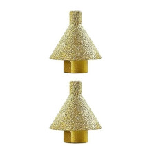 2pcs M10 Grinding Stone Chamfering Bits for Angle Grinders,Tile Ceramic Trimming Cone Carve Polishing Grinding Wheel 38mm