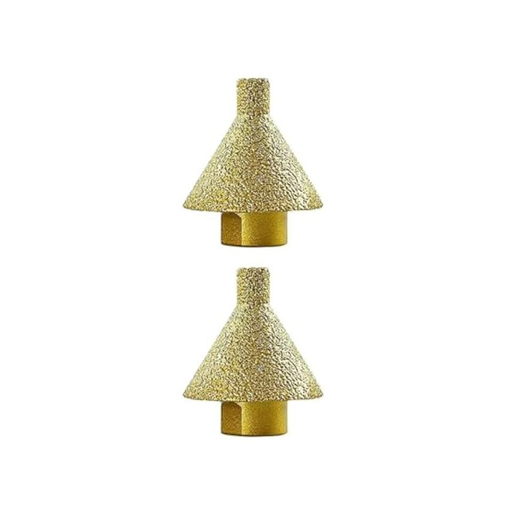 2Pcs M10 Grinding Stone Chamfering Bits For Angle Grinders,Tile Ceramic Trimming Cone Carve Polishing Grinding Wheel 38Mm 4712217667568