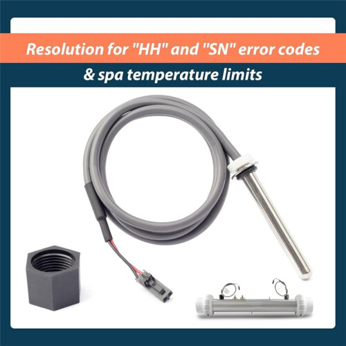 Sensor de Banheira Hidromassagem para Sistema Balboa Spa Aquecedor M7 com Temperatura Cabo de 24 Polegadas/Limite Alto, Sensor Banheira de