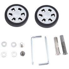 55X12mm Set of 2 Luggage Wheel Suitcase Replacement Wheels, Luggage Suitcase PU Swivel Caster Wheels Bearings Repair Kit