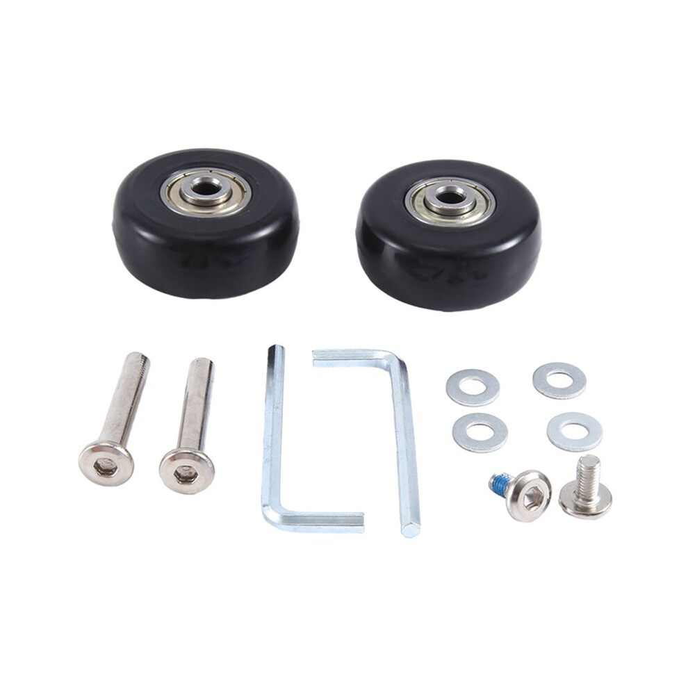 Set Di 2 Ruote Di Ricambio Per Valigie Da 55X18 Mm, Ruote Girevoli In Pu, Kit Di Riparazione Cuscinetti In Acciaio Al Carbonio