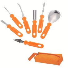 Halloween Pumpkin Carving Kit 7/10 Pieces Pumpkin Cutting Supplies Tools with Storage Bag Stainless Steel Carving 7PCS