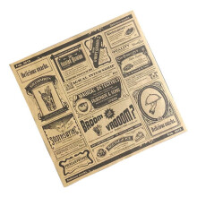 200 Piezas de PerióDico IngléS Papel una Prueba de Grasa Papel para Refrigerios Papel Absorbente de Aceite Papel para Envolver SáNdwich de Papas