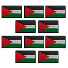 10PCS Palestine Flag Patches Armband Hook Loop Iron Embroidery Badge for Outdoor