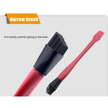 4-Piece Woodworking Brush Tool Set Multifunctional Soft Silicone Wood Glue Tray Thin Non-Slip Flat Scraper DIY Crafts