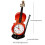 Simulation Violin Alarm Clock Musical Instrument Shape Table Clock Living Room Plastic Ornaments,Red 6