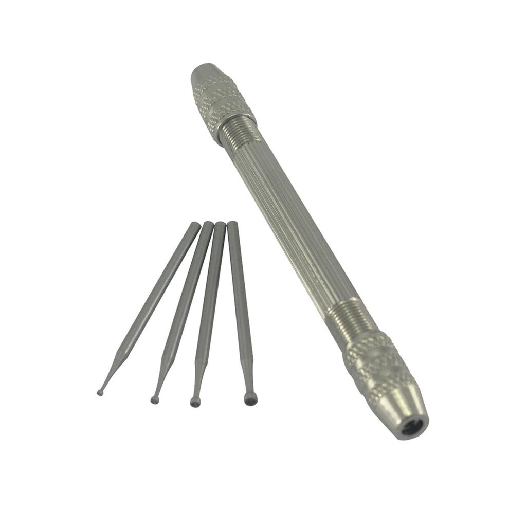 4 Pcs Round Cup Burr, 3/32Inch Shank Wire Rounder Bits With Hand Drill Wire Twisting Tools(1Mm/1.4Mm/1.8Mm/2.3Mm) 6031369155197