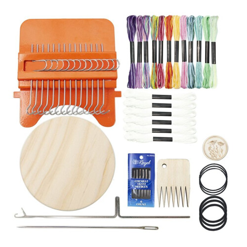 Darning  Loom Kits Machine with Threads, Complete Darning Kit for Beginners Quickly Mending Jeans Socks, Patterns