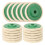 18 Pack 4 Inch Round Wool  Disc Wheel Pad, for 100 Angle Grinder, Buffing Polishing Buffer Bore Dia Green 2