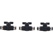 8mm Push Connect Valve Valve 8mm Air Flow Control Valve Quick Connect Valve Tube Fittings 3 Pack