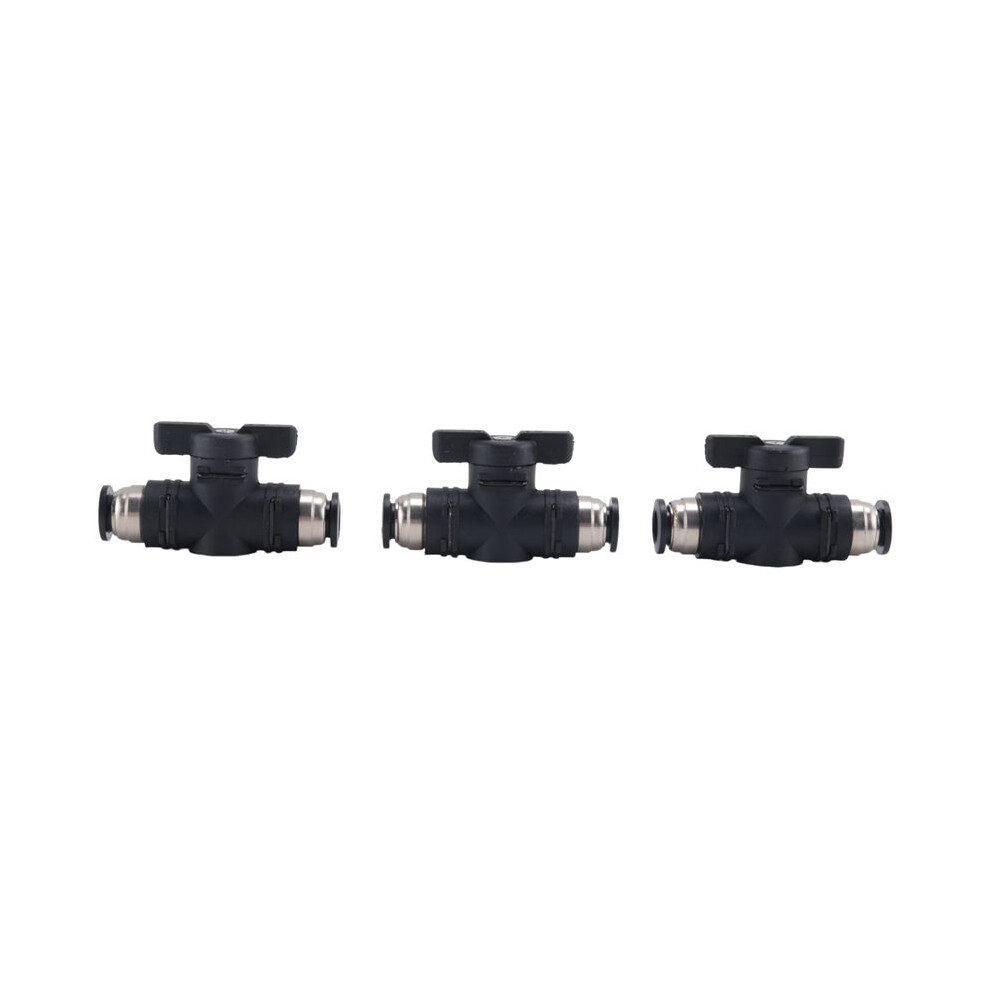 8Mm Push Connect Valve Valve 8Mm Air Flow Control Valve Quick Connect Valve Tube Fittings 3 Pack 4713913873147