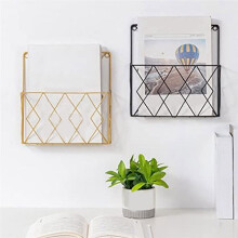 Wall Mounted Bookshelf Door Hanging Organizers Wall Magazine Book Shelves Hanging Wall Files Wire Wall Book Rack-A