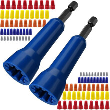 2 Pezzi di Spinner per Torsione del Filo, Presa per Connettore Filo Twist, Driver per Connettore Filo con Mandrino da 1/4 di Pollice con Cappucci per