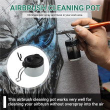 14-in-1 Airbrush Cleaning Kit | Cleaner Set with Glass Pot, Stainless Steel Holder, Needle and Brush Accessories