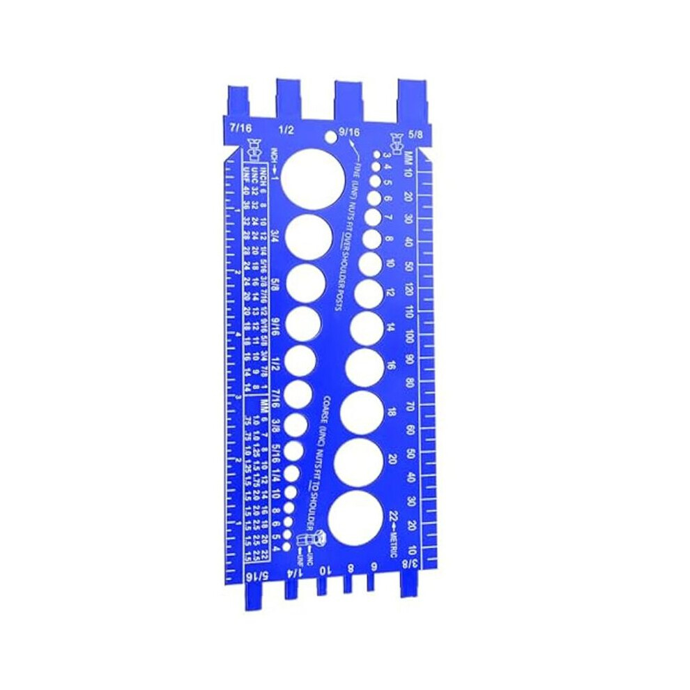 1Pc Nut Bolt Thread Gauge Checker Bolt Size And Thread Gauge Bolt Nut Thread Measure Gauge Bolt And Nut Identifier 4714193856936