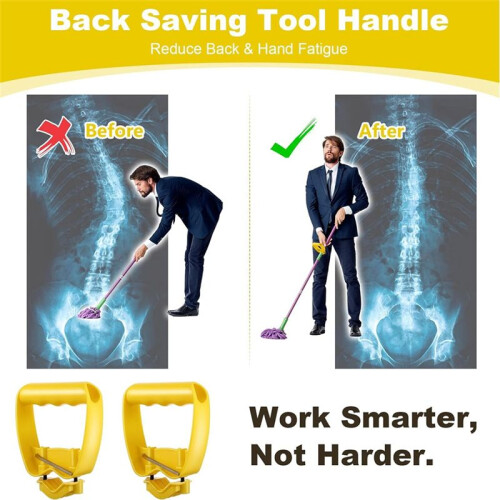 1 Pack Back Saving Tool Handle Attachment, Labor Saving Ergonomic Shovel or Rake Handle Attachment, Tool Handle Grip 1