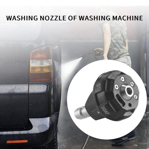 Pressure Washer 6-In-1 Spray Nozzle Tip, Quick Change Over And Easy Adjustable Patterns, 1/4In Quick Connector Max 4000 Psi 1