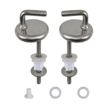 2Pcs Durable Quick Release Easy Install Toilet  Hinge Wear Resistant Repair Stainless Steel with Mounting Accessory
