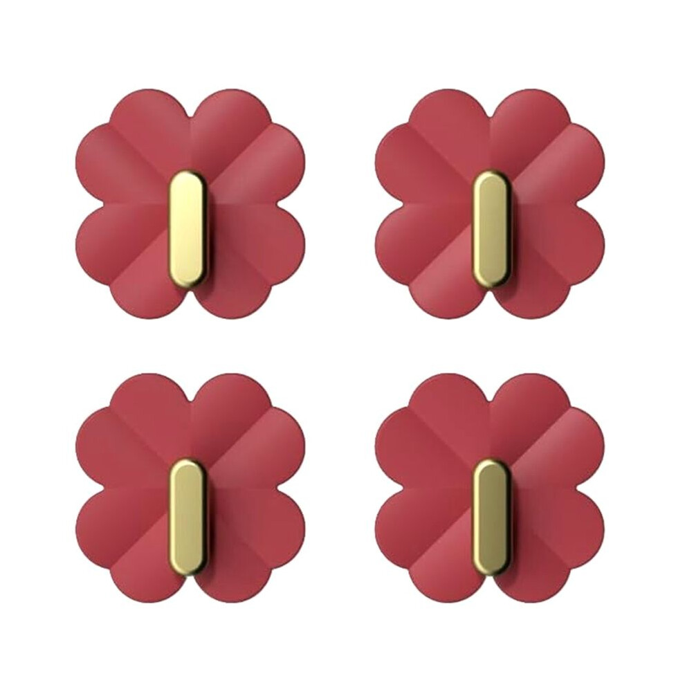 Self Adhesive Hooks For Wall No Damage Heavy Duty Bag Hanger Decorative Purse Holder Sticky Wall Hook For Towel-Red 4711852844310