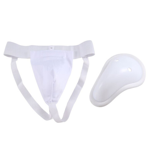 Aine Protector Cup Men, Boxe Kickboxing Muay Groin Guard, Ventilé RéGlable, Karaté Fighting Training M