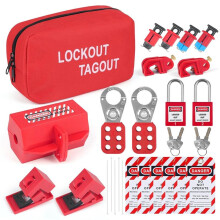 Lockout Tagout Kits Electrical, Lockout Tagout Station Safety Hasp , Lockout Tags/Circuit Breaker, for Industrial