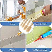 8Pcs Rubber Caulking Tool Kit Reusable Caulk Finishing Tool Spatula Spreader Smoothing Tool for Brick SkirtingKitchen