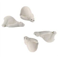 Juego de 4 Lindos Ositos Polares de Resina Duradera, Tapas para Pernos de Inodoro, Tapas para Pernos de Inodoro, Tapas para Tornillos de Inodoro,