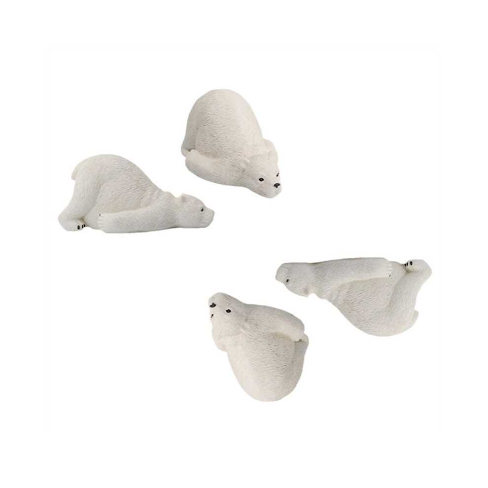 Durable Resin Cute Polar Bear Set Of 4, Toilet Bolt Caps, Toilet Bolt Covers, Toilet Screw Cover Caps, Toilet Caps 6031508750443