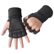 M Training Sporthandschoenen voor Heren Dames Trainingshandschoenen Fitness Body Building Gewichtheffen Gym Hand Polshandschoenen Zwart B