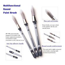 Paint Brush, 0.45 Inch, 0.6 Inch, 0.75 Inch, Trim Paint Brushes Tool, Clean Painting Pens, Long Handle Trim Brush