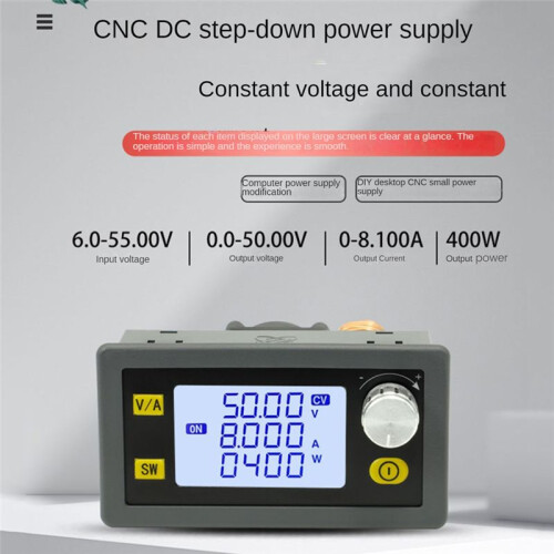 50V 8A 400W CNC Adjustable Constant Voltage Regulator CV CC Step-Down Power Supply Module XY5008E 2
