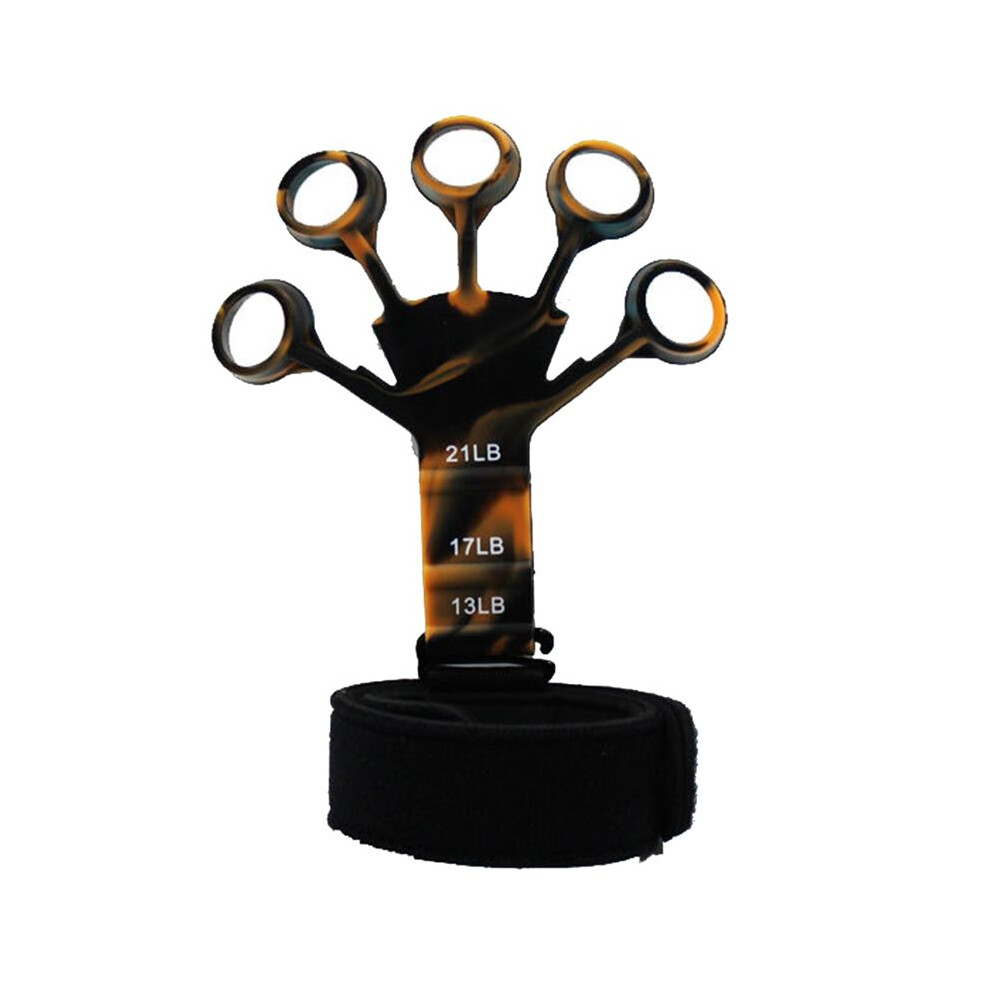 Istovo Finger Gripper Finger Exerciser Strength Trainer Recovery Physical Tools Guitar Finger Flexion Extension Training Orange