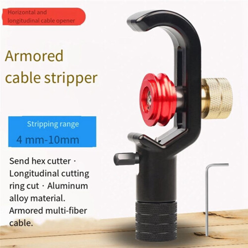 Cable Stripper Cable Stripper 4-10mm Vertical and Horizontal Cable Cutter Ring Cut Multi-Core Optical Cable Casing Tool 1