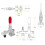 4PCS Vertical Quick-Release Toggle Clamp 102B - 220 Ibs Holding Capacity W Rubber Pressure Tip 2