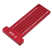 Keizerlijke Markering T-Regel Aluminiumlegering Gatpositionering Aftekenmeter Houtbewerking Liniaal Markeringsmeter Meetinstrument