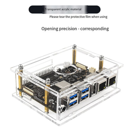 Acrylic Case for VisionFive 2 Development Board Development Board Box Transparent Case with Cooling Fan Heatsink Kit 2