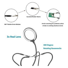 Soudure, avec 3 Loupes LED, Support de PCB, 4 Stations de Soudage à Bras Flexibles pour la RéParation de Bijoux éLectroniques